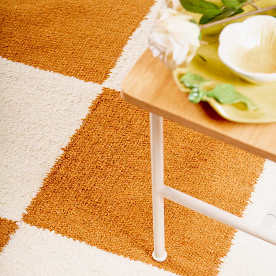 Checkers brent oransje/hvit