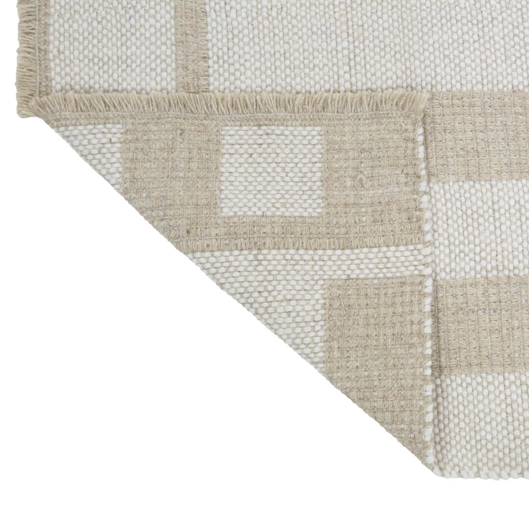 Alden beige/hvit teppe