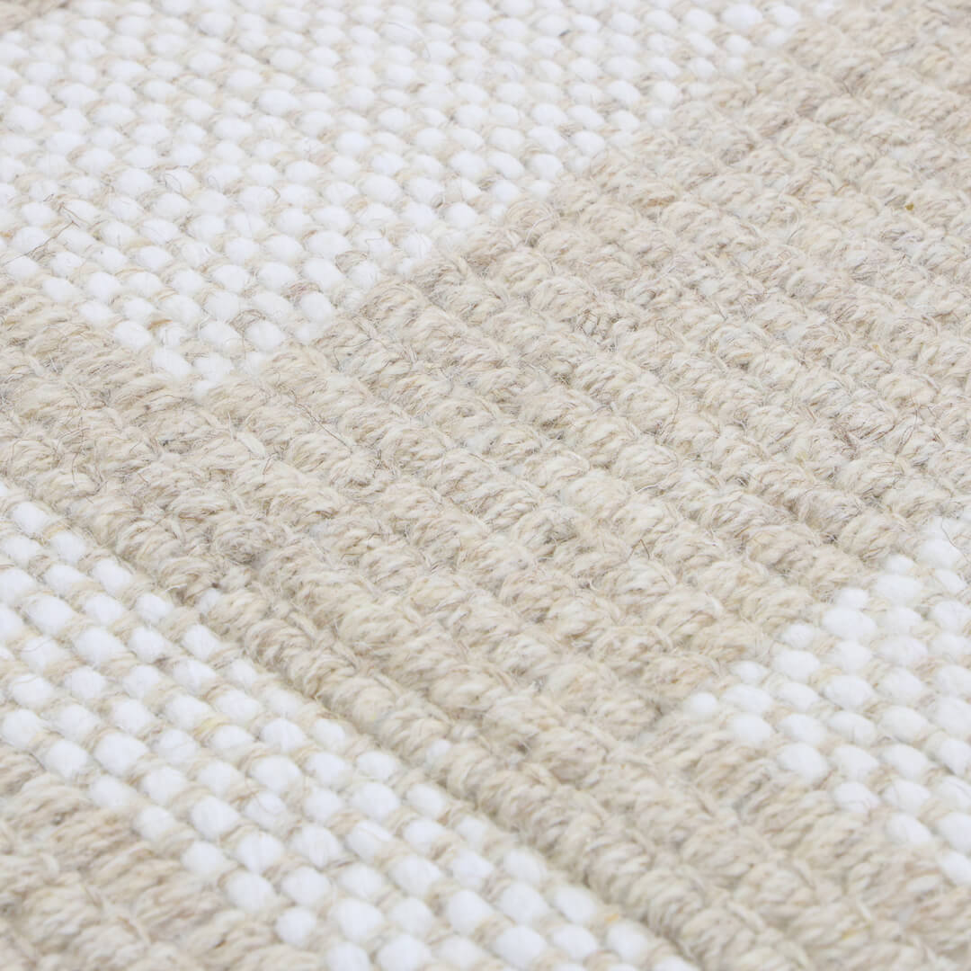 Alden beige/hvit teppe