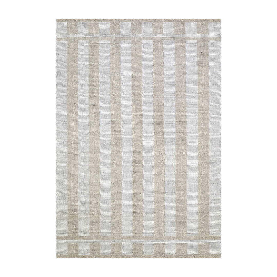 Alden beige/hvit teppe