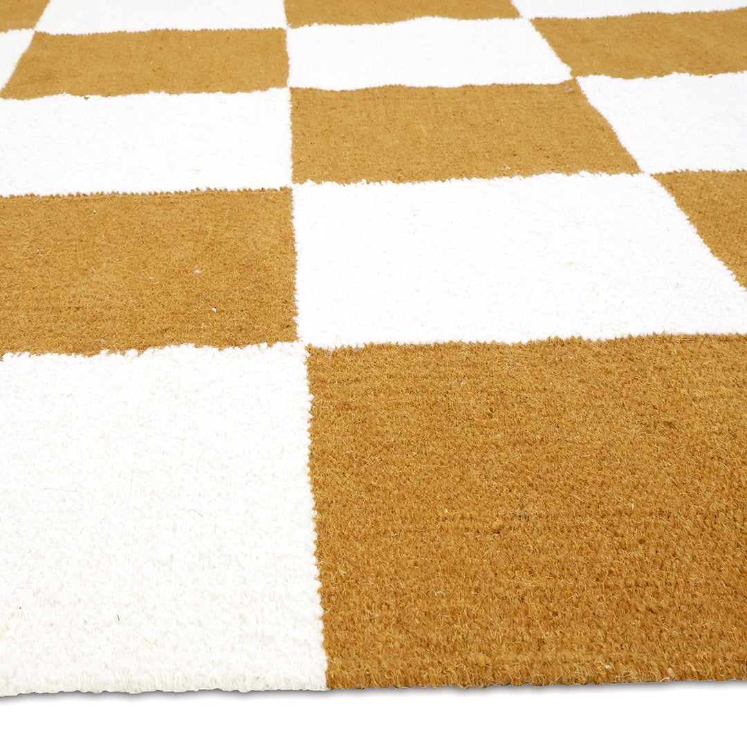 Checkers brent oransje/hvit