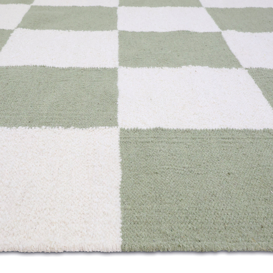 Checkers sage/hvit løper