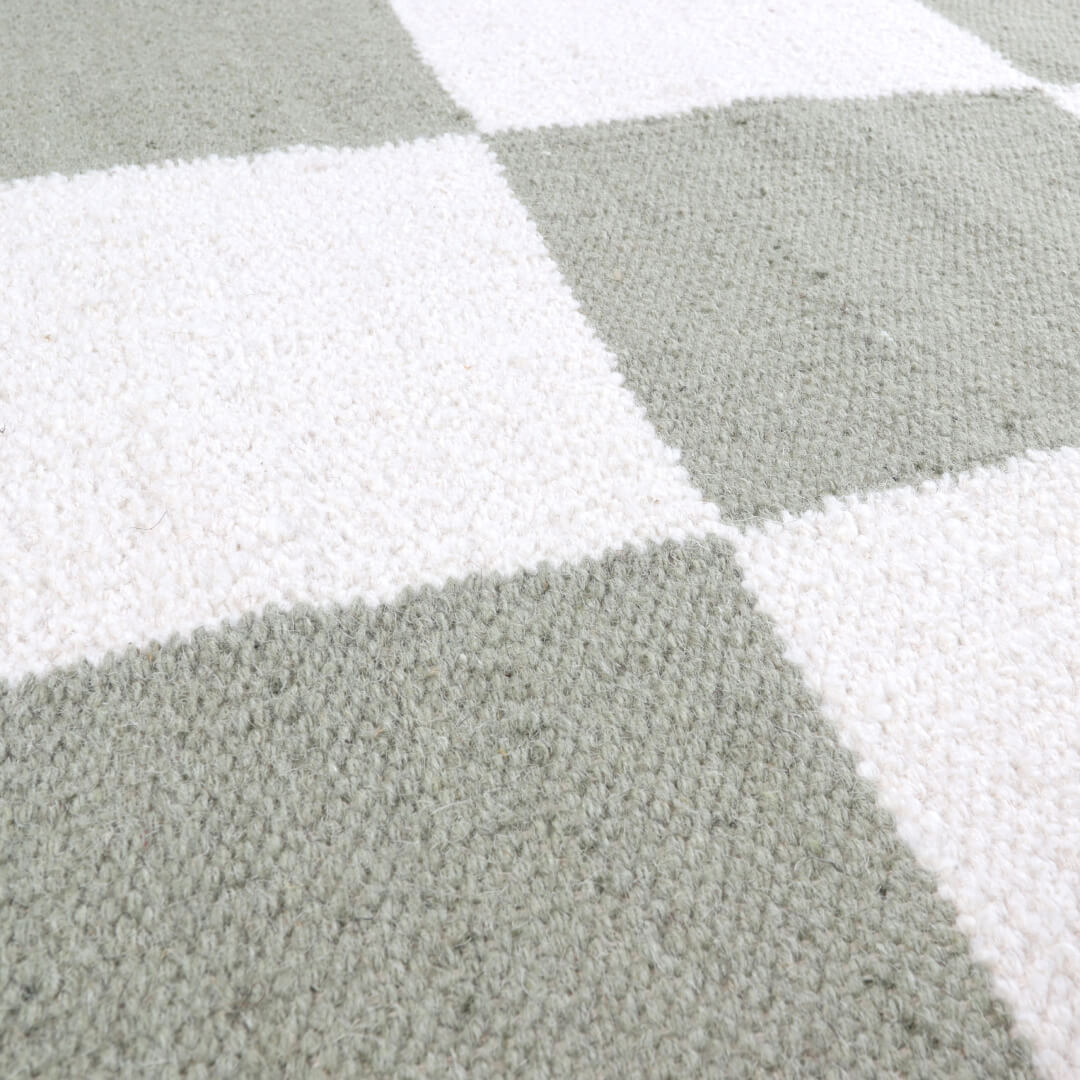 Checkers sage/hvit løper