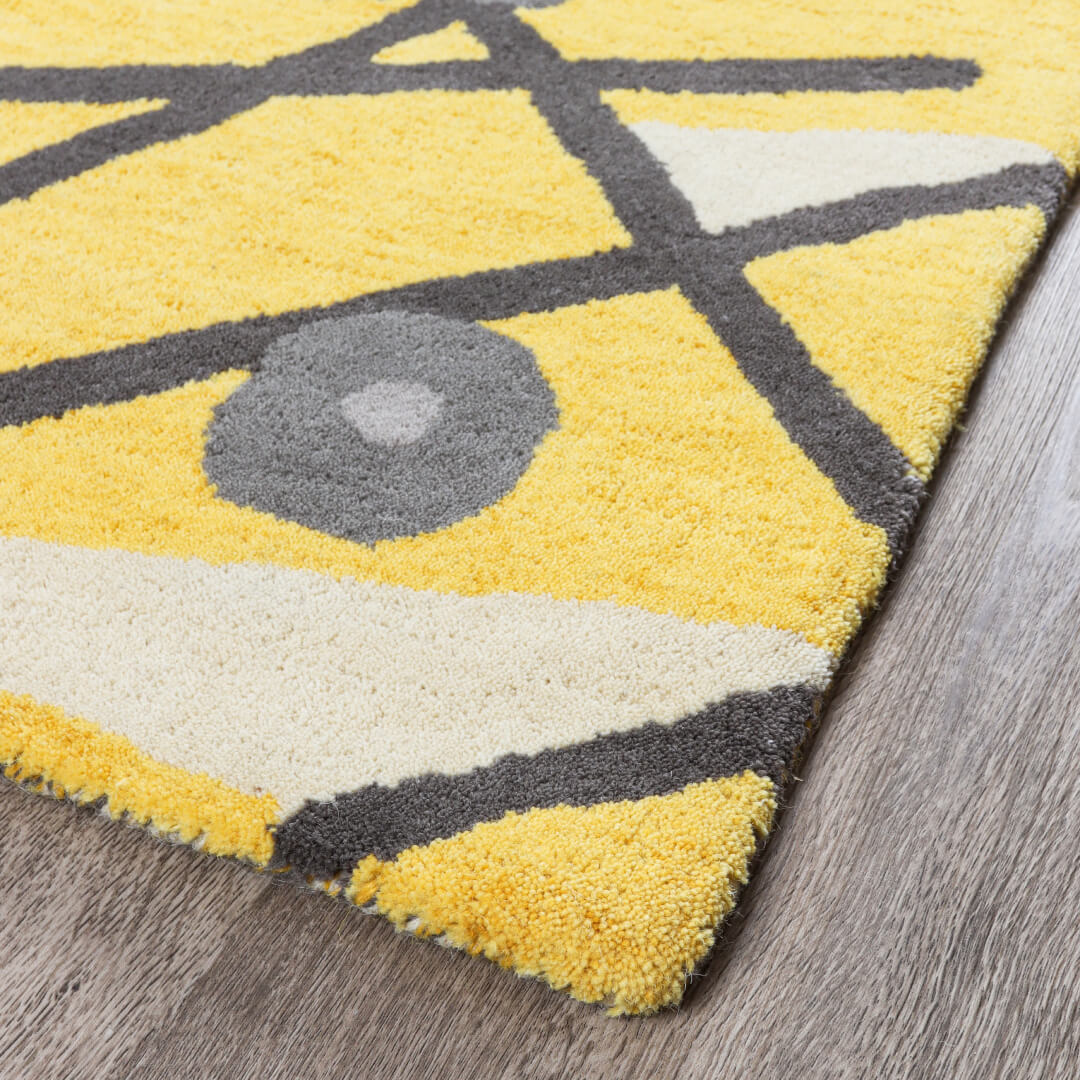 Geometry gul dørmatte