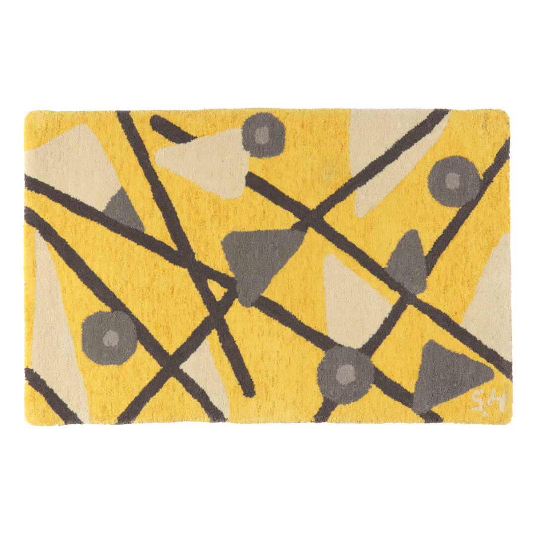Geometry gul dørmatte