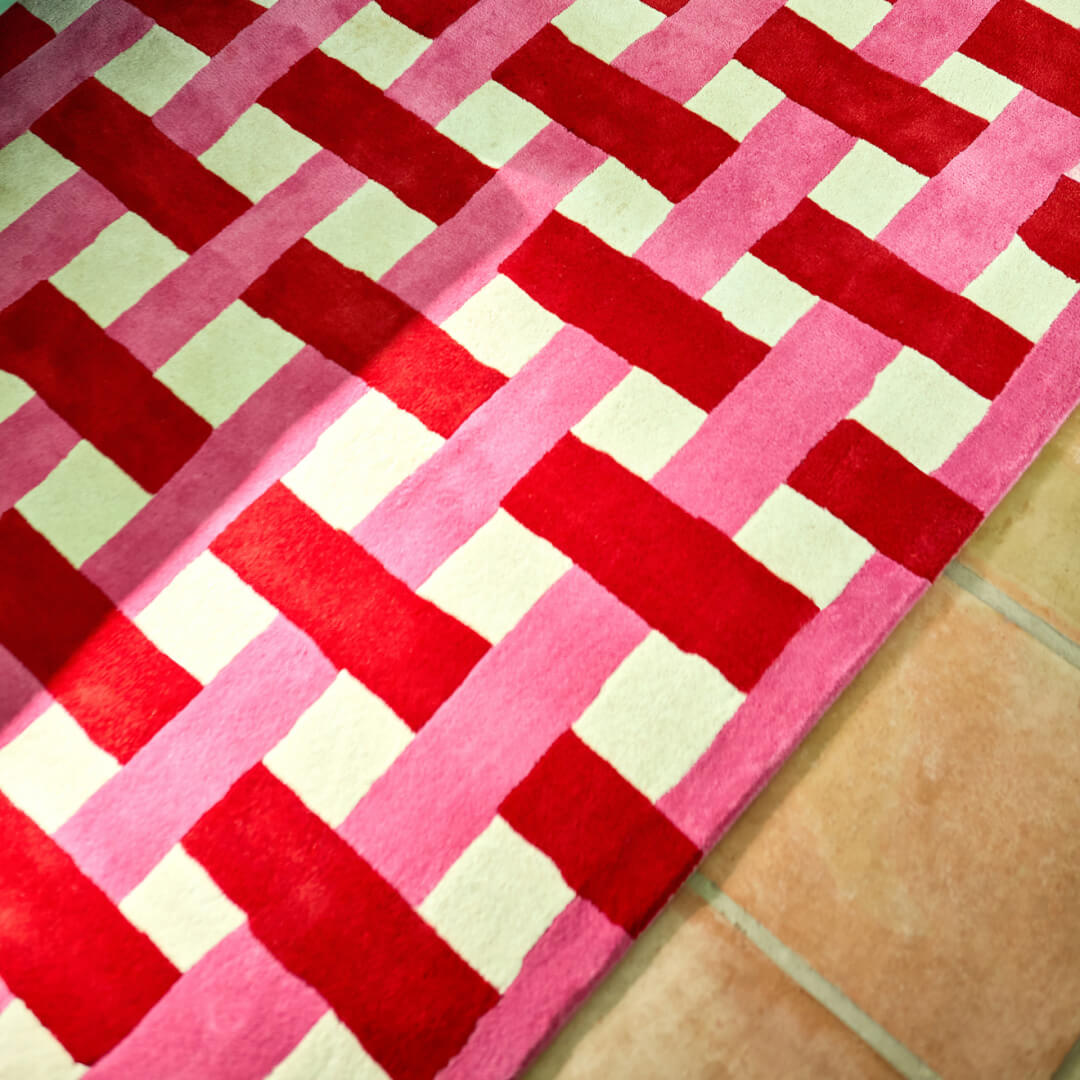 Harlequin Basket Weave coral/rose