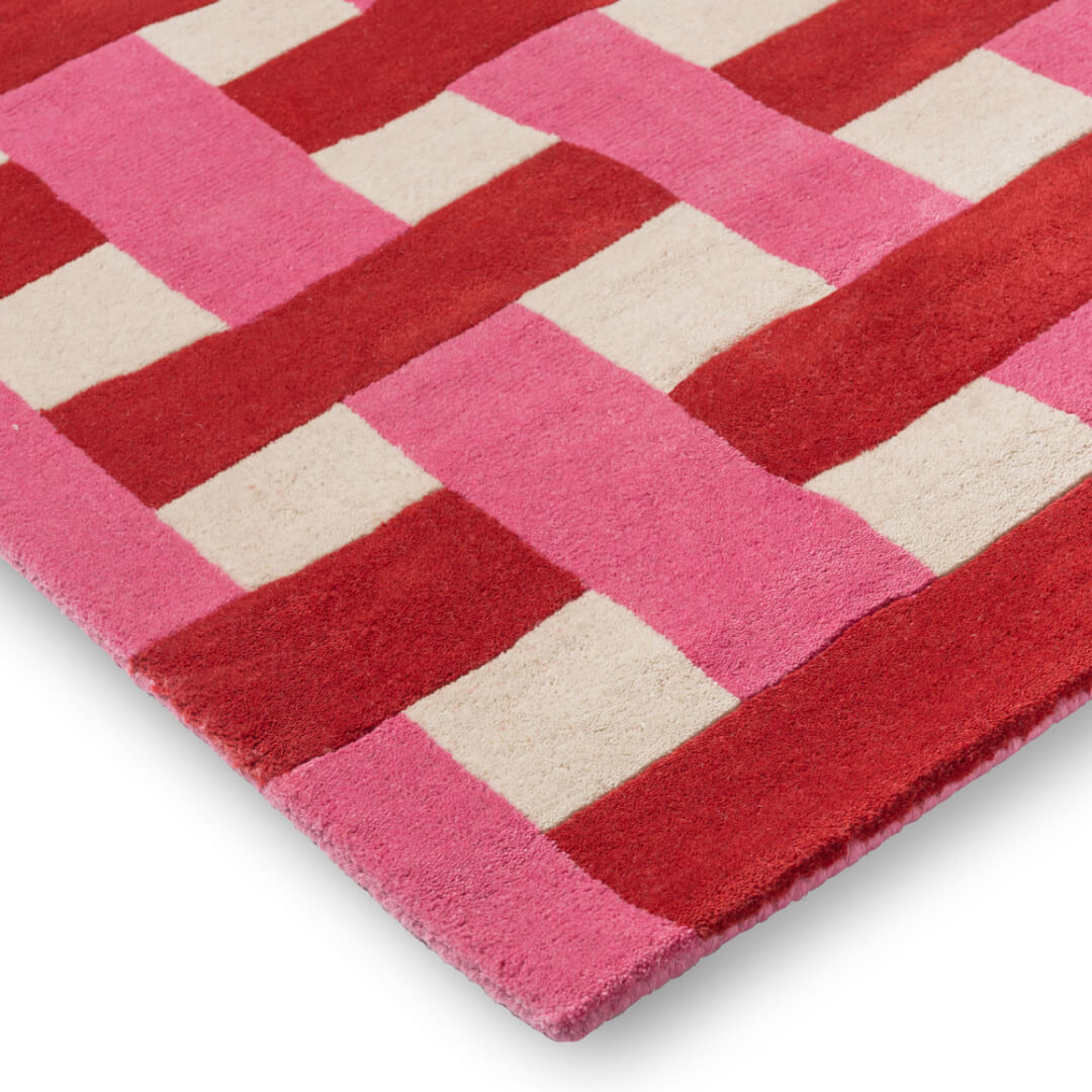 Harlequin Basket Weave coral/rose