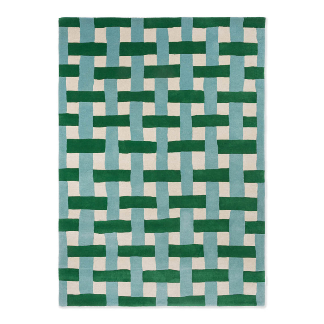 Harlequin Basket Weave emerald/aquamarine
