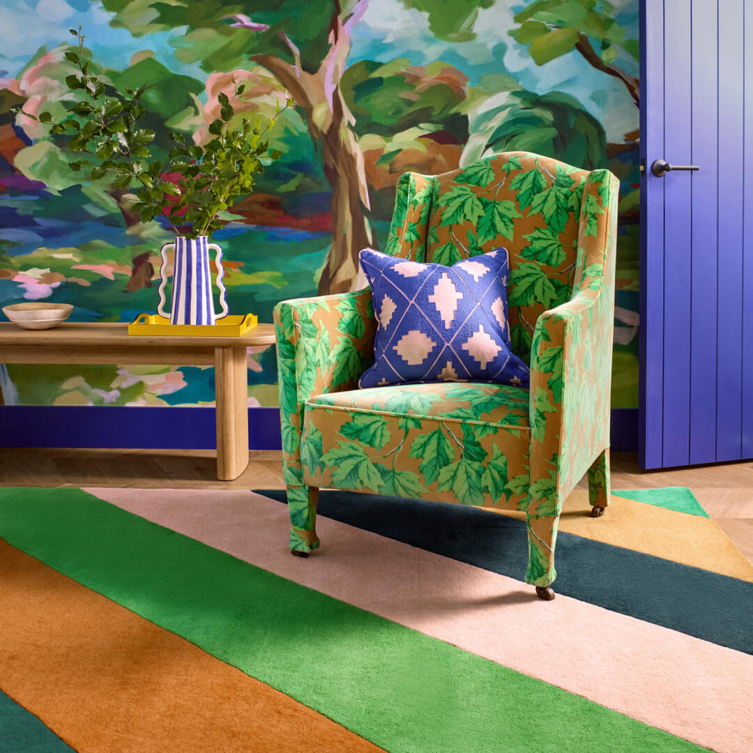 Harlequin Sherbet Stripe emerald/amber