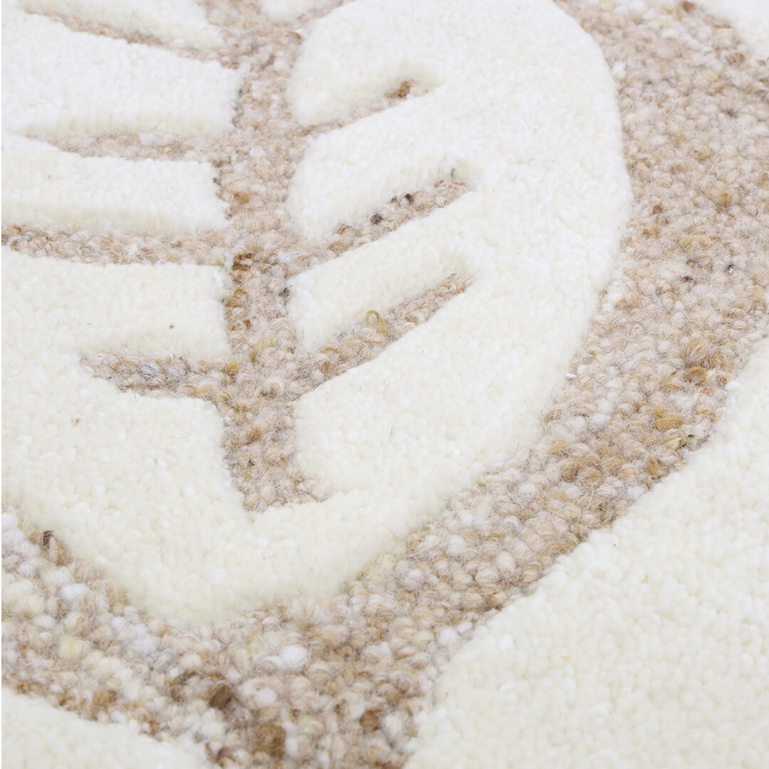 Løvlek hvit dørmatte