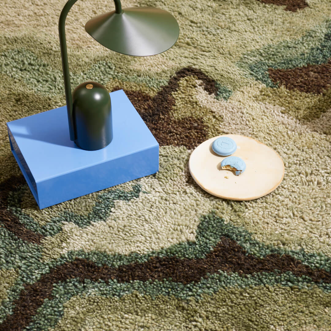 Villeng grønn teppe