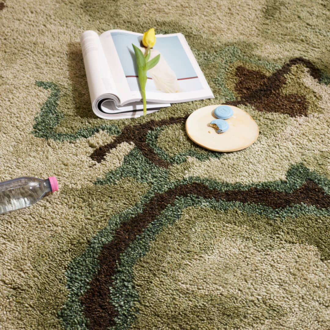 Villeng grønn teppe