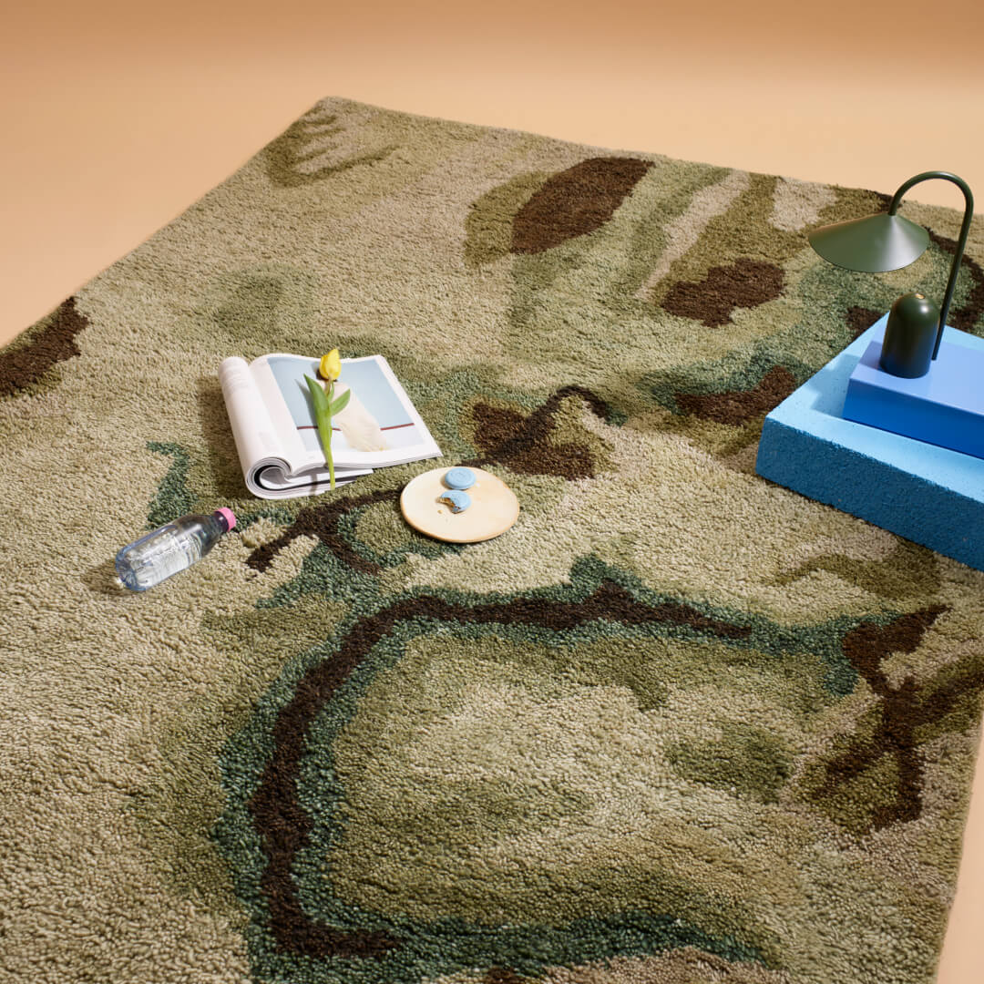 Villeng grønn teppe