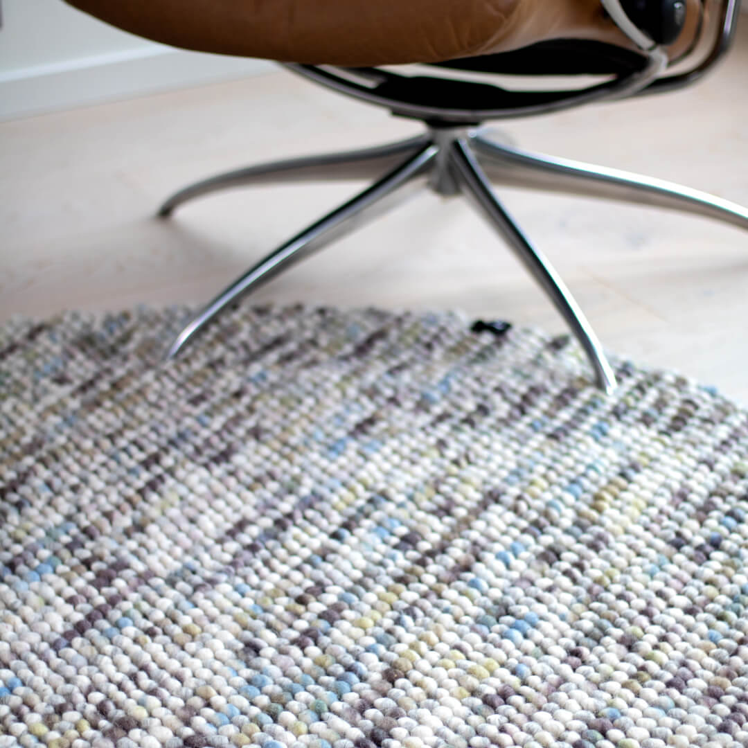 Riverstone teppe multi cobber rund