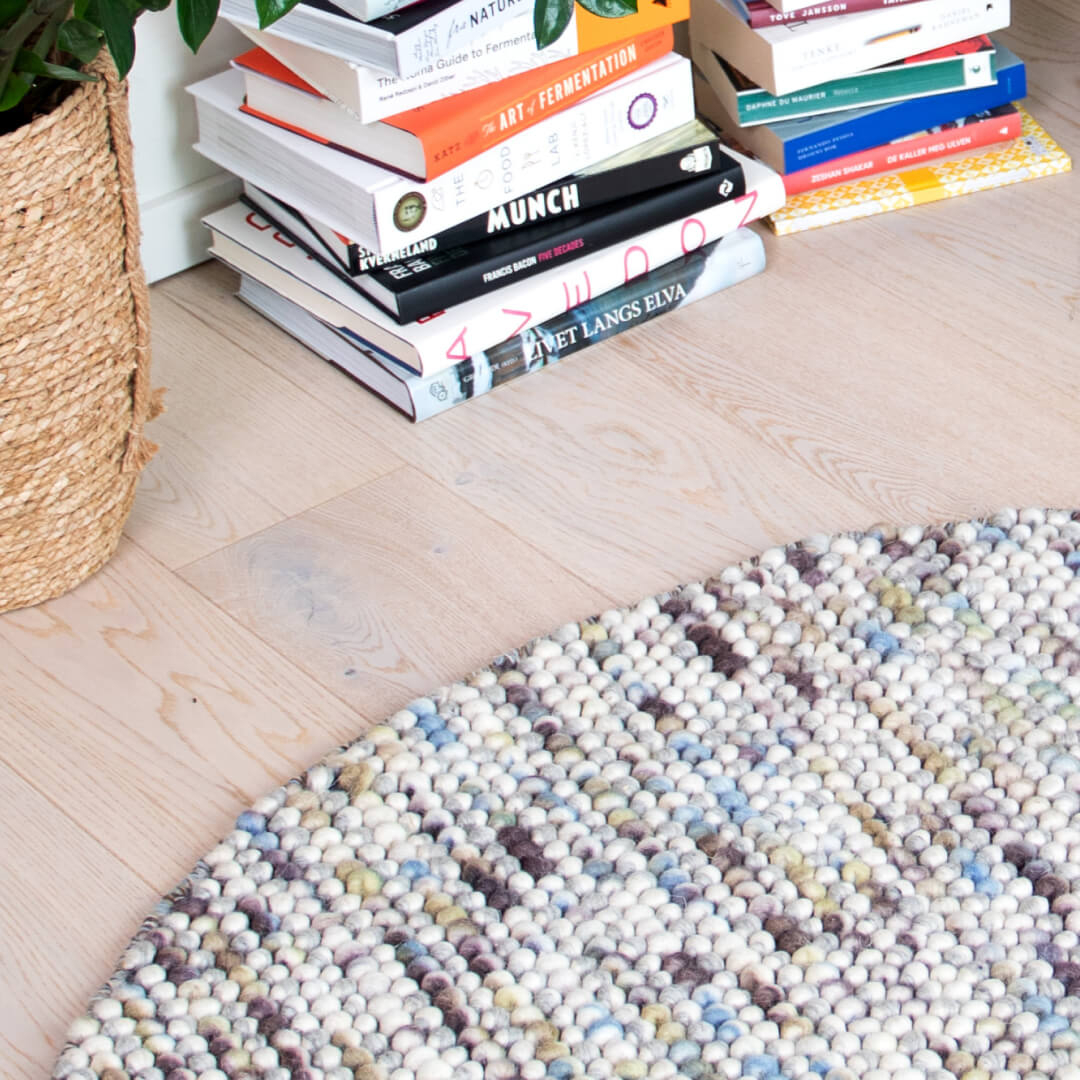 Riverstone teppe multi cobber rund