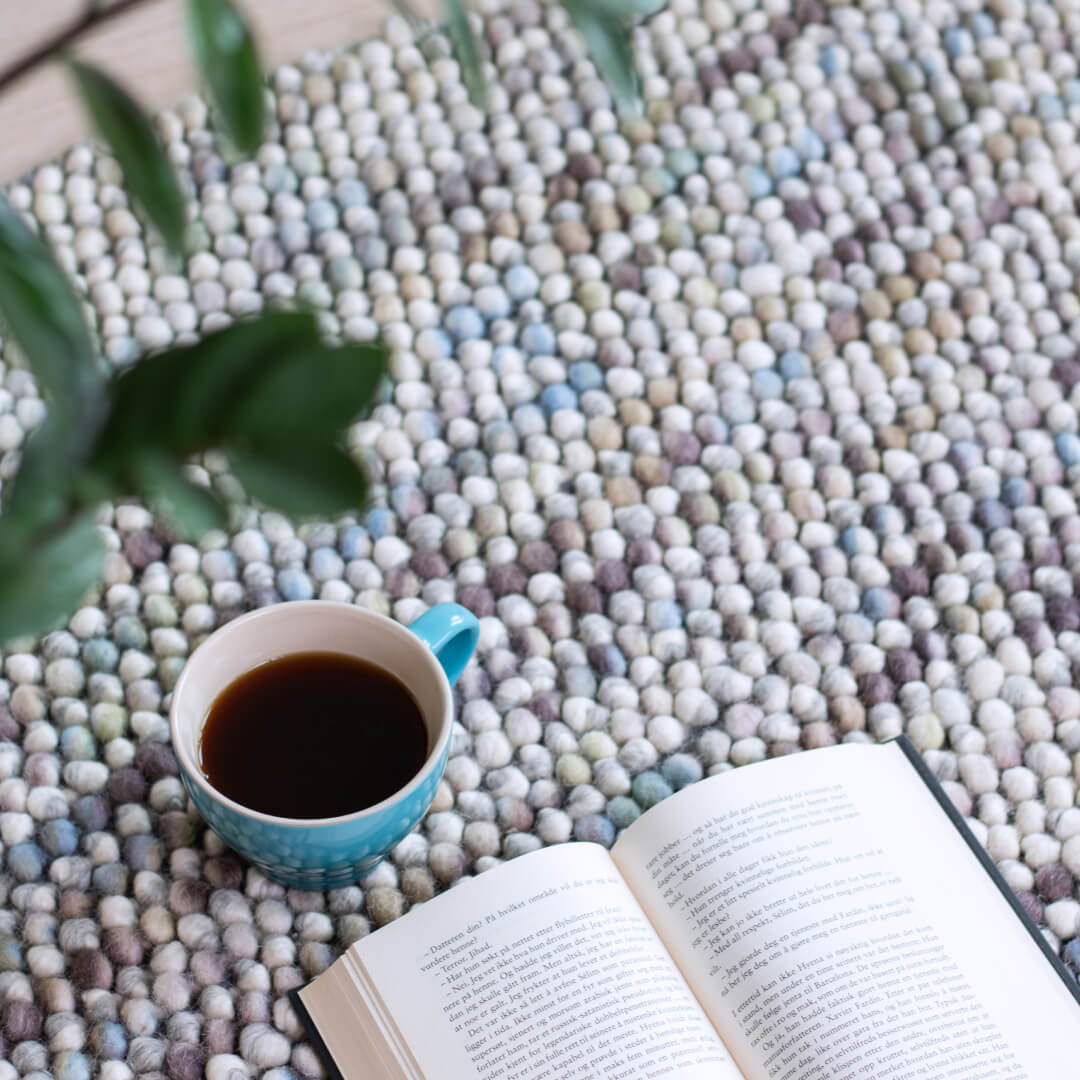 Riverstone teppe multi cobber rund