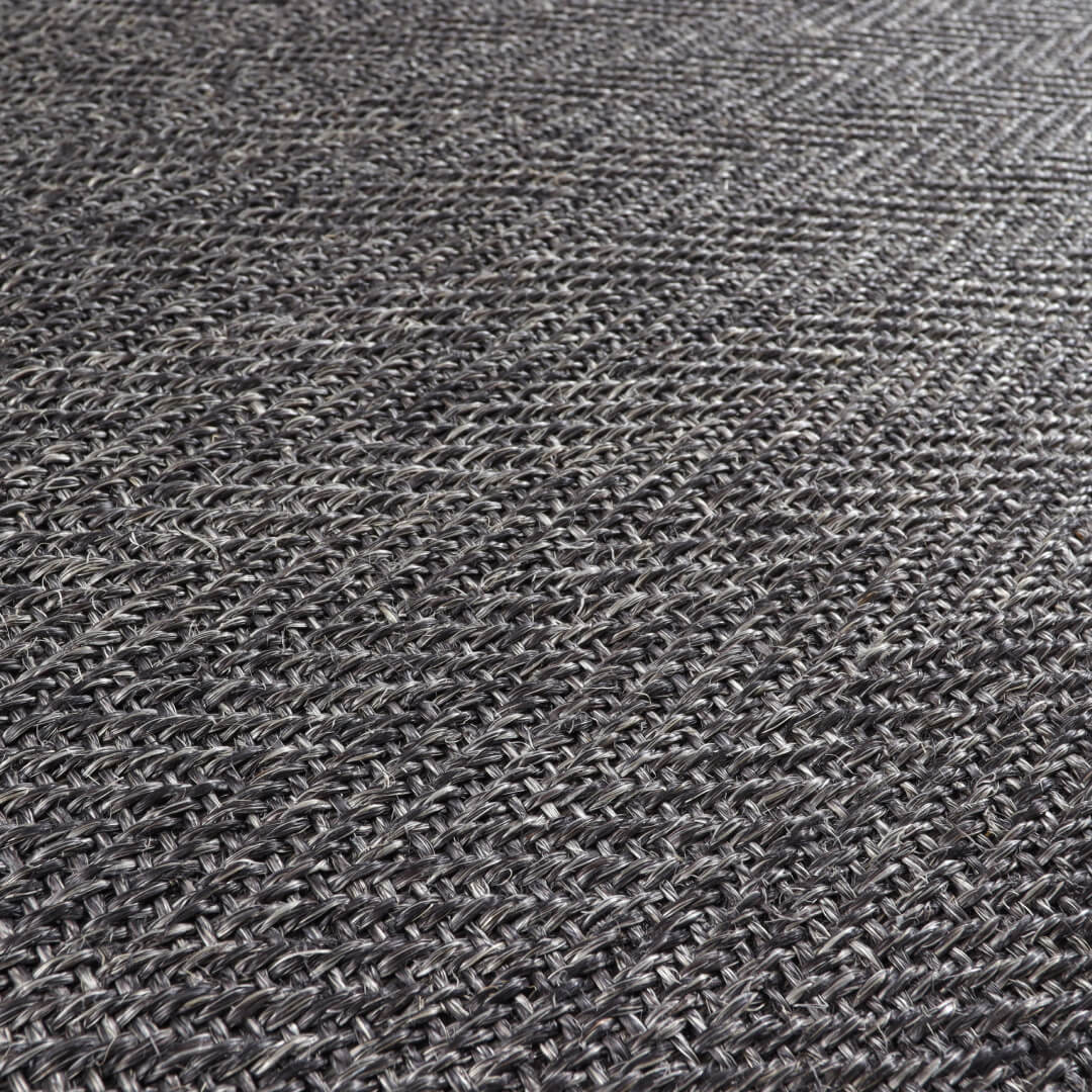 Sisal chevron antrasitt løper