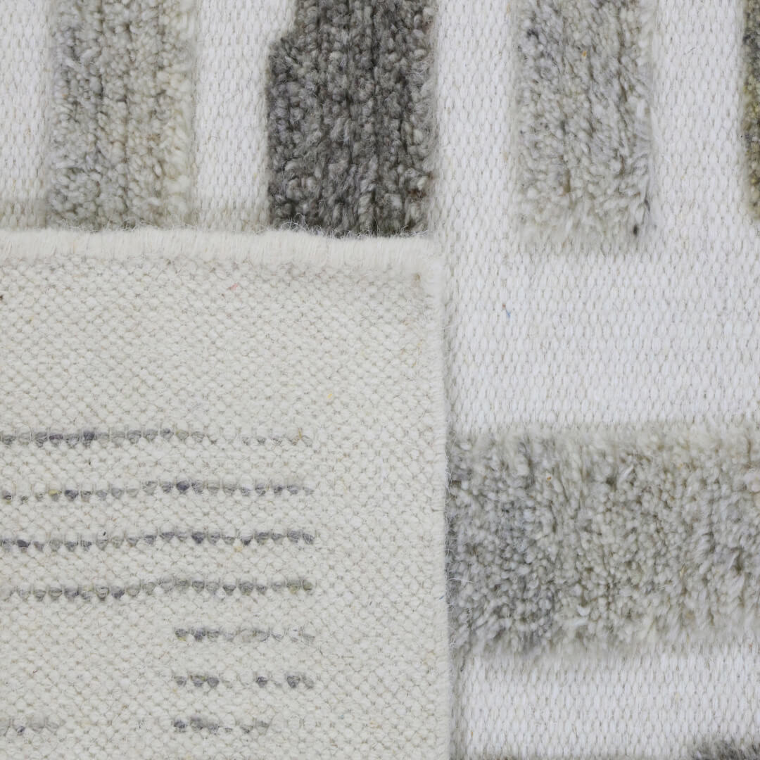 Usak grå/hvit teppe