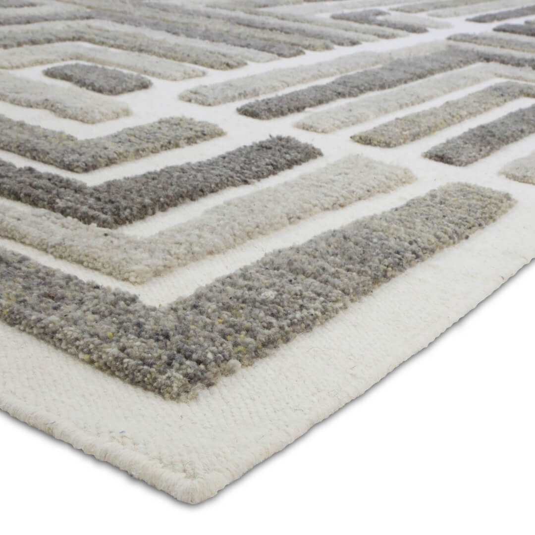 Usak grå/hvit teppe