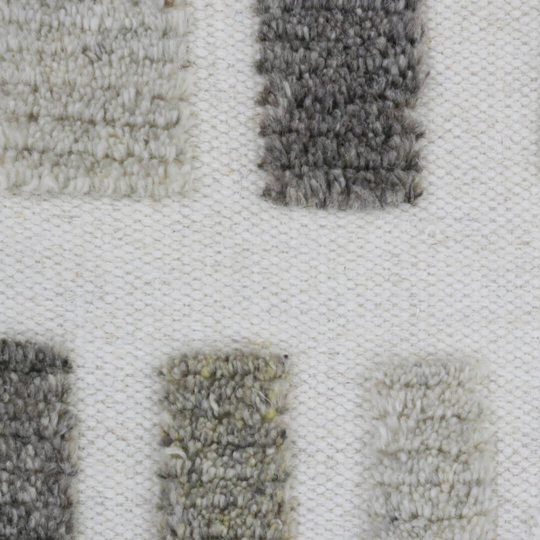 Usak grå/hvit teppe