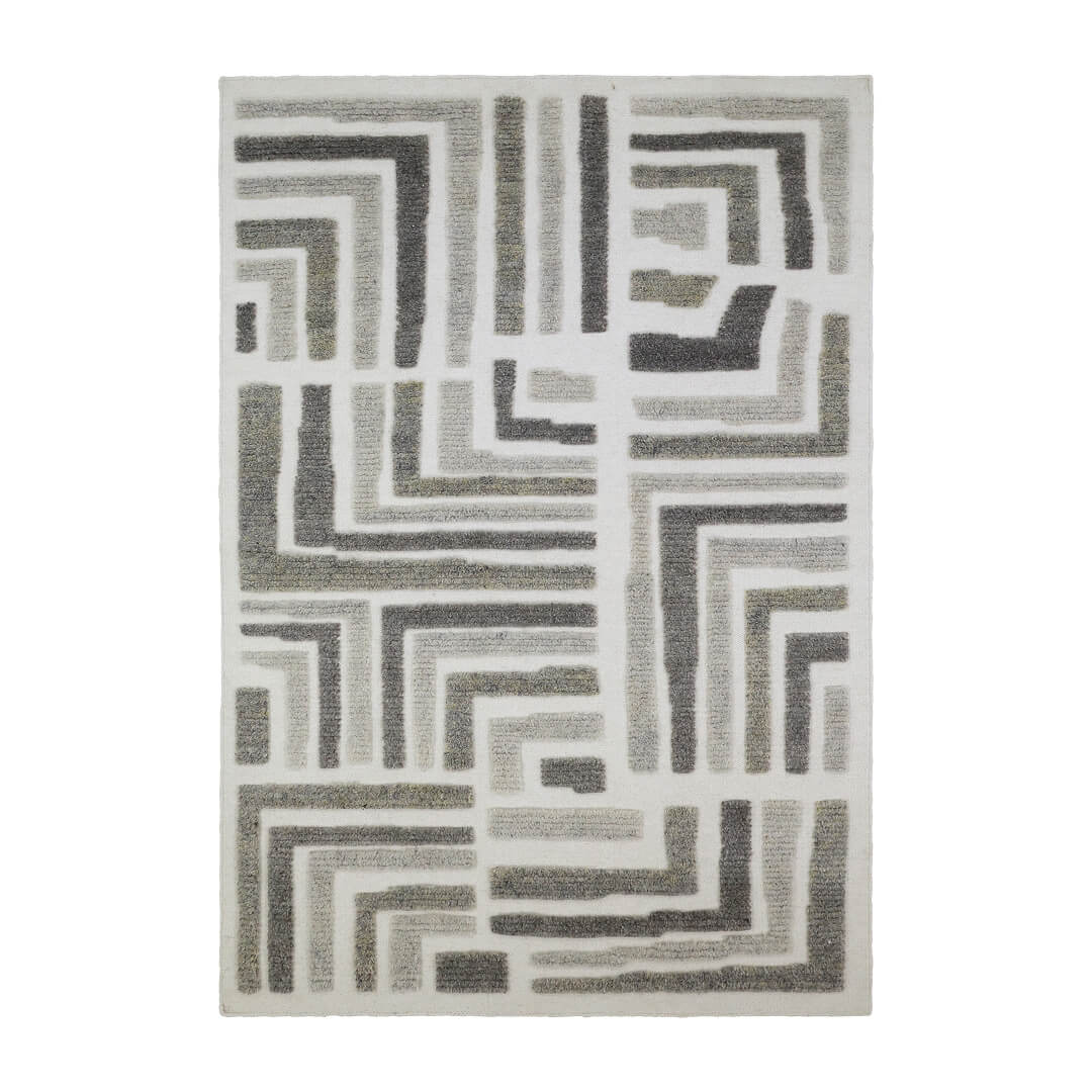 Usak grå/hvit teppe