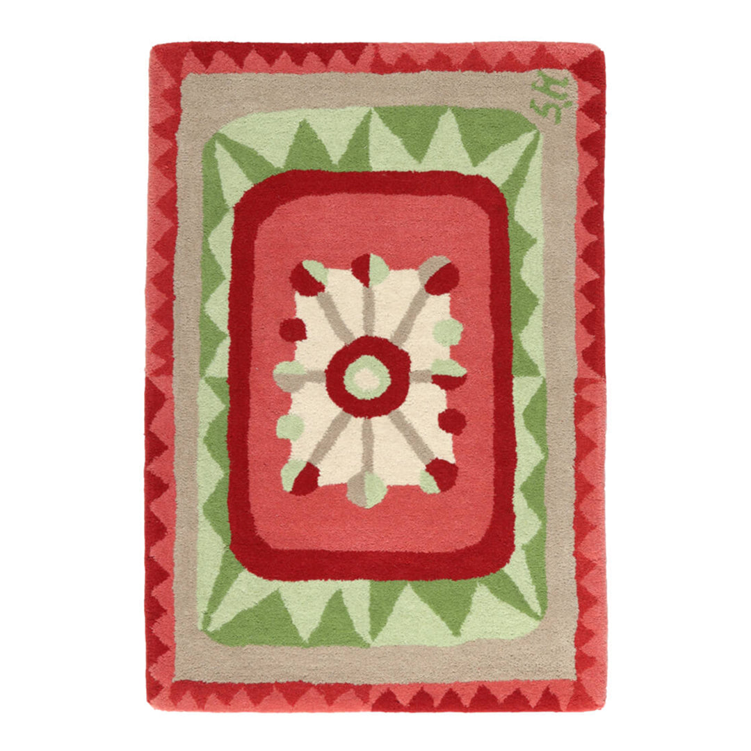 Zigzag rød dørmatte