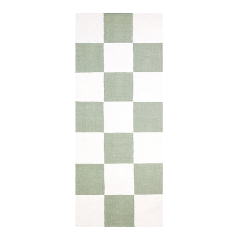 Checkers sage/hvit løper