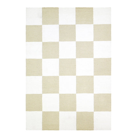 Checkers sand/hvit
