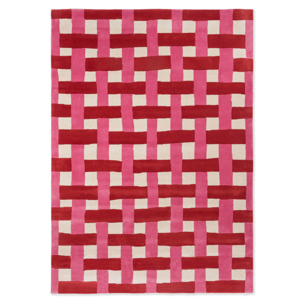 Harlequin Basket Weave coral/rose