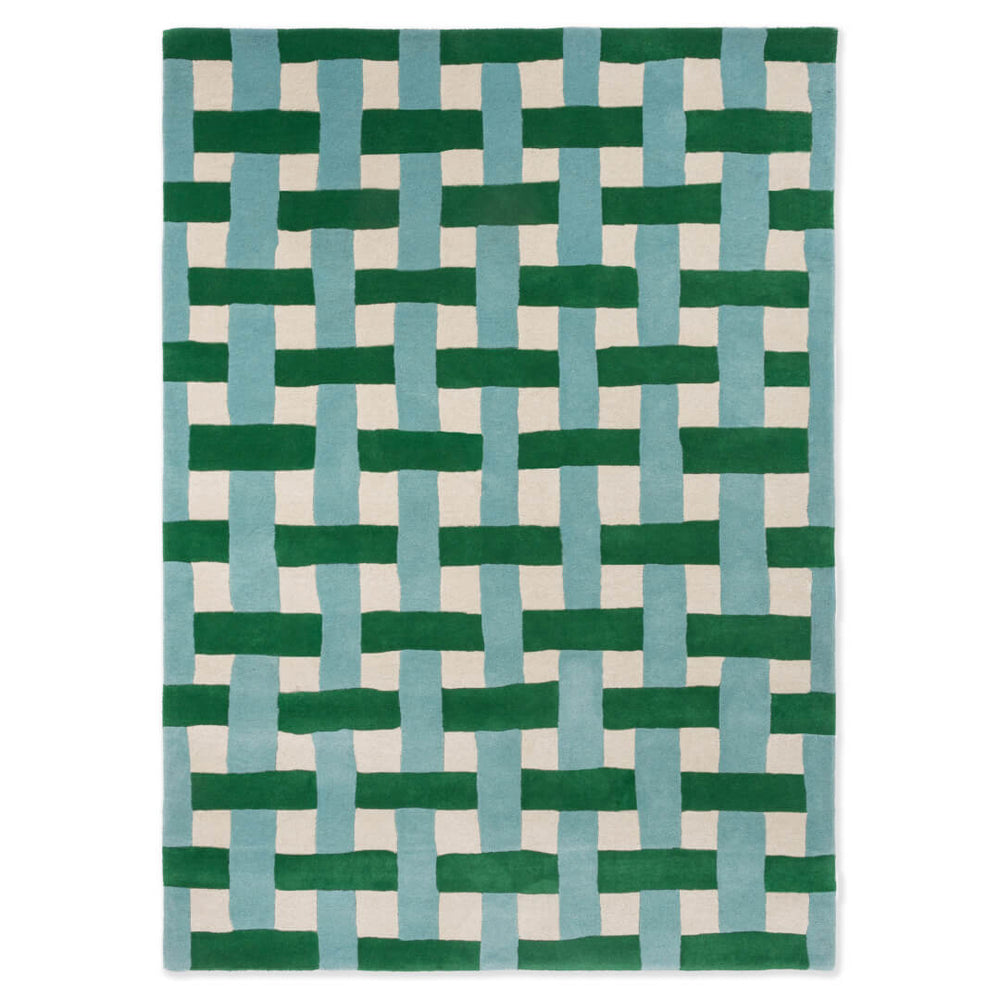 Harlequin Basket Weave emerald/aquamarine