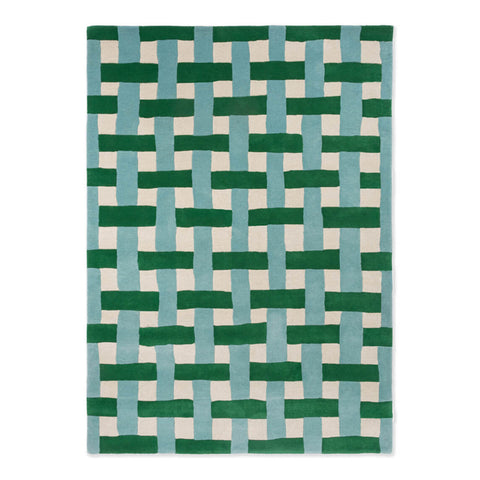 Harlequin Basket Weave emerald/aquamarine